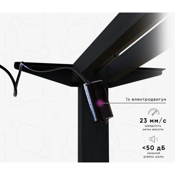 Фото - Стол с электрорегулировкой высоты Mealux PowerDesk Carbon RGB (EVO-201 Carbon / B)